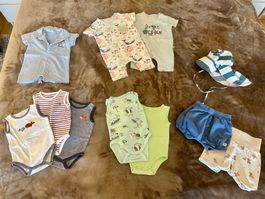 Baby Sommerkleidung Bodys und kurze Hosen Gr 62/68