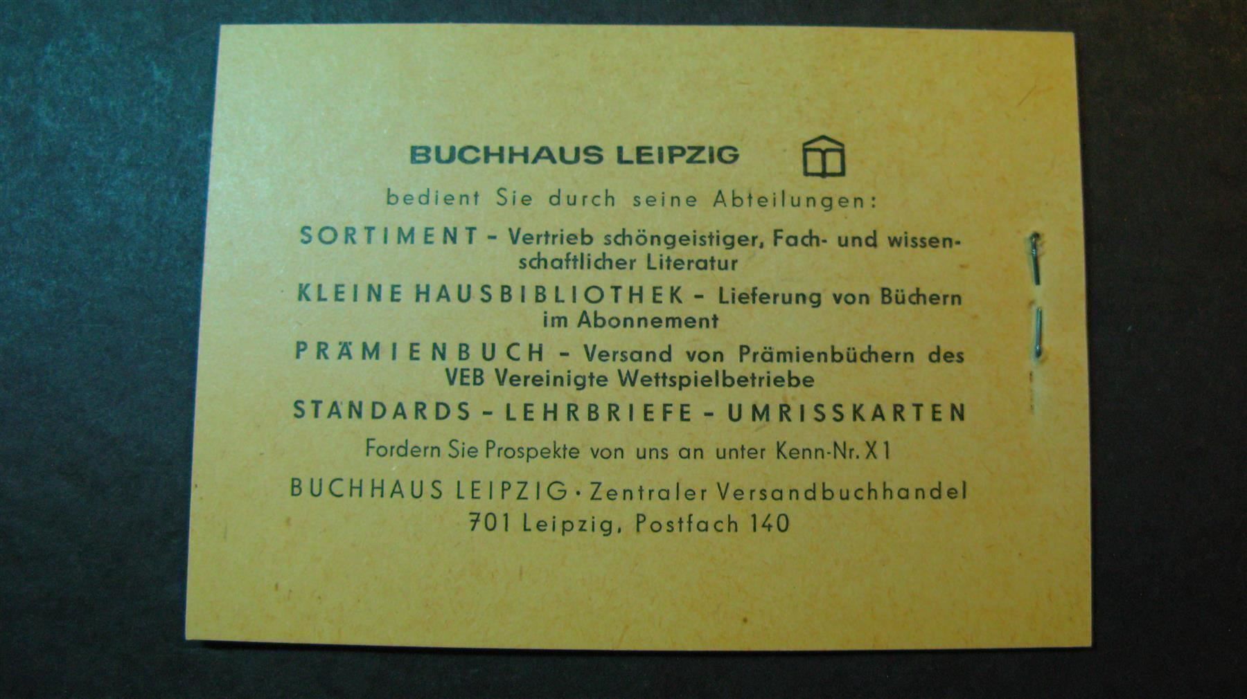 Tutti i francobolli: DDR 1968  Walter Ulbricht Markenheft** – Usato da Wil SG venduto da fva01 3