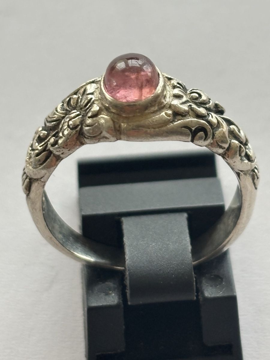Anelli: Antiker Ring mit rosa Stein Silber 925 – Usato da Langnau am Albis venduto da flusspflege 2