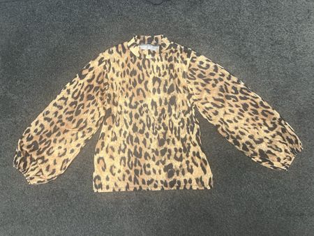 Zara Bluse, Leo-Muster,Puffärmel,Gr. XS, wie neu 🐆