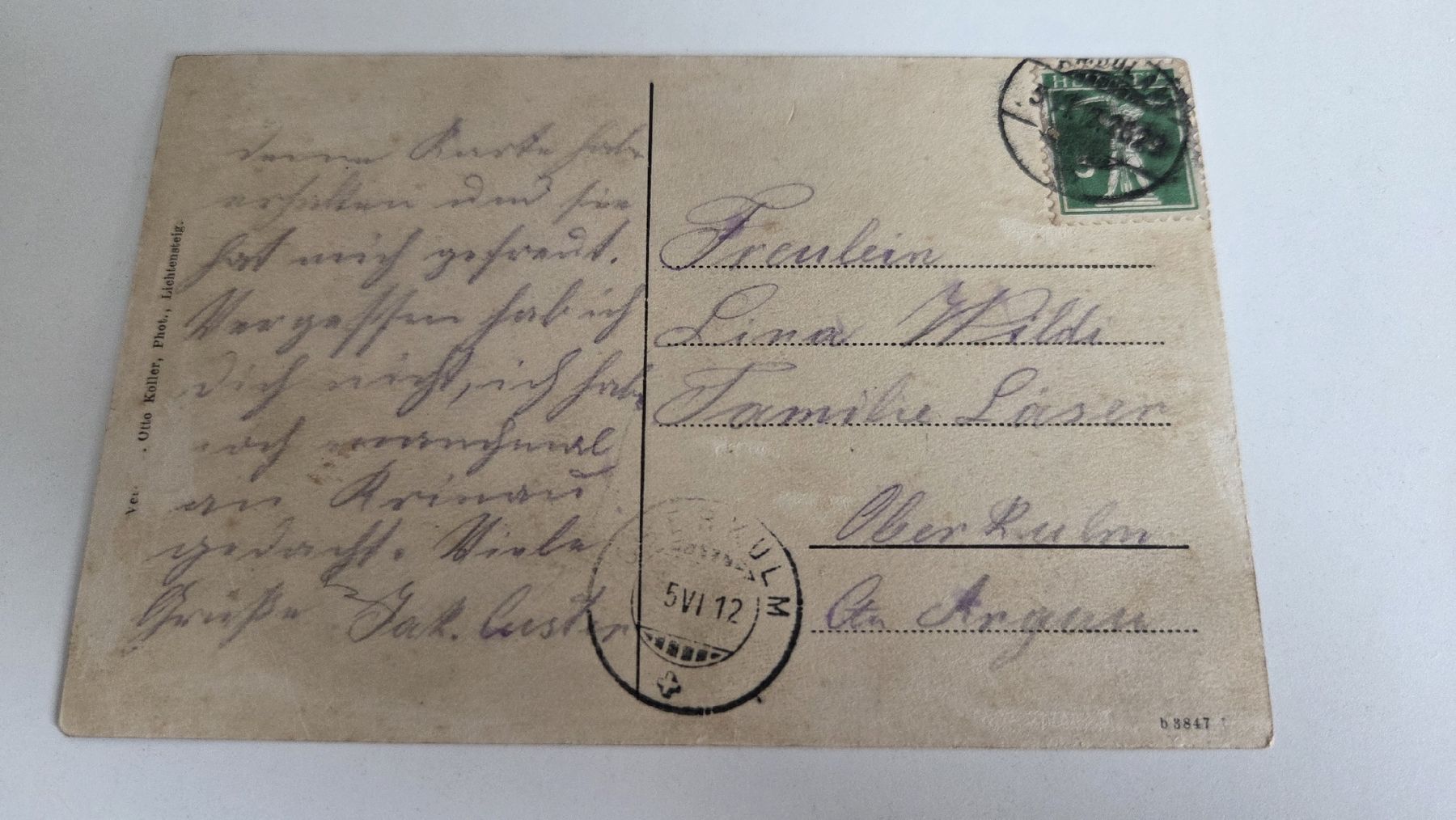 Ansichtskarten: 1912 Ansichtskarte Krinau – Gebraucht aus Arni AG von Moth68 1