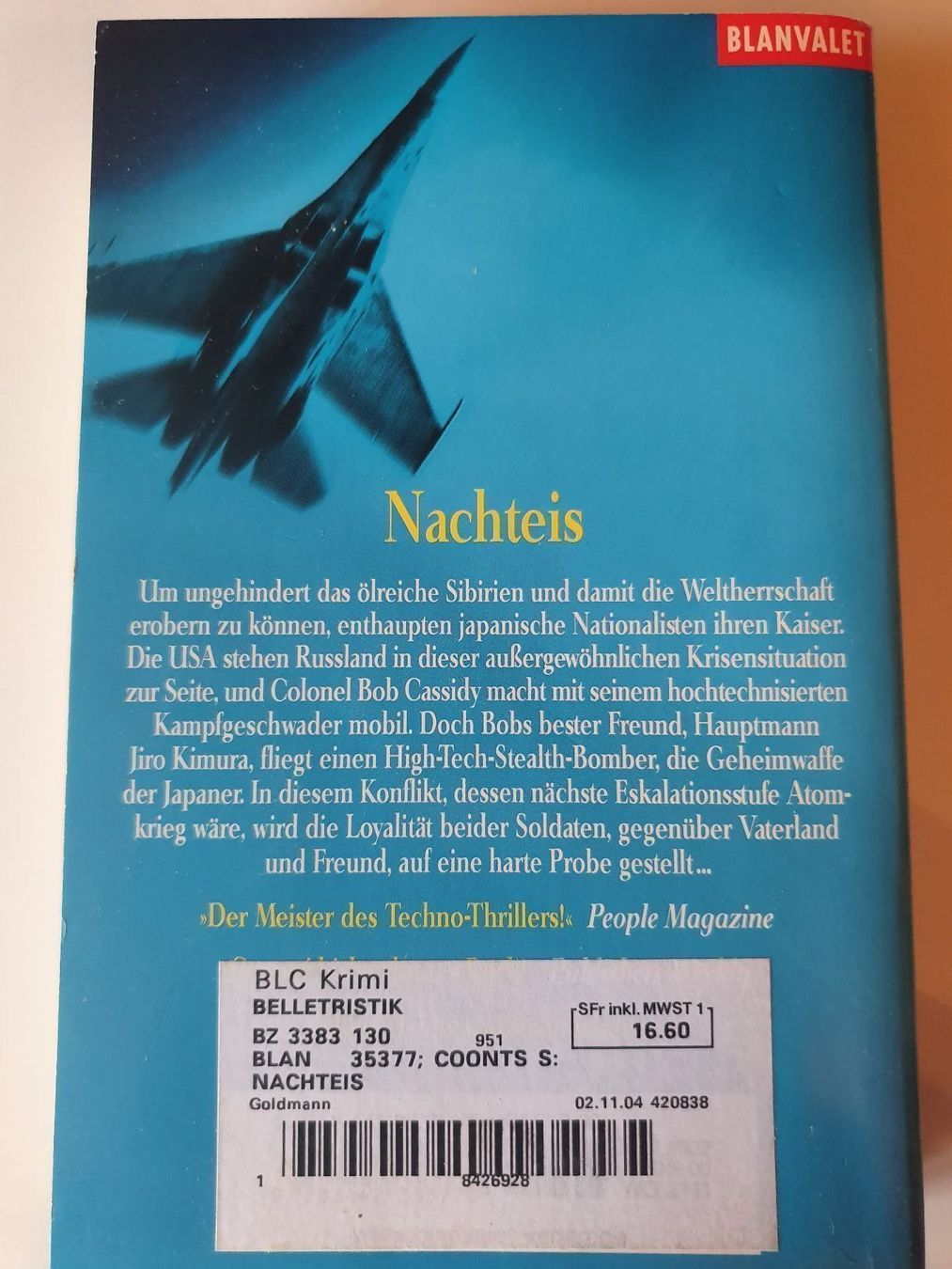 Libri: Stephen Coonts - Nachteis – Usato da Oberdorf BL venduto da BaldenEagle 1