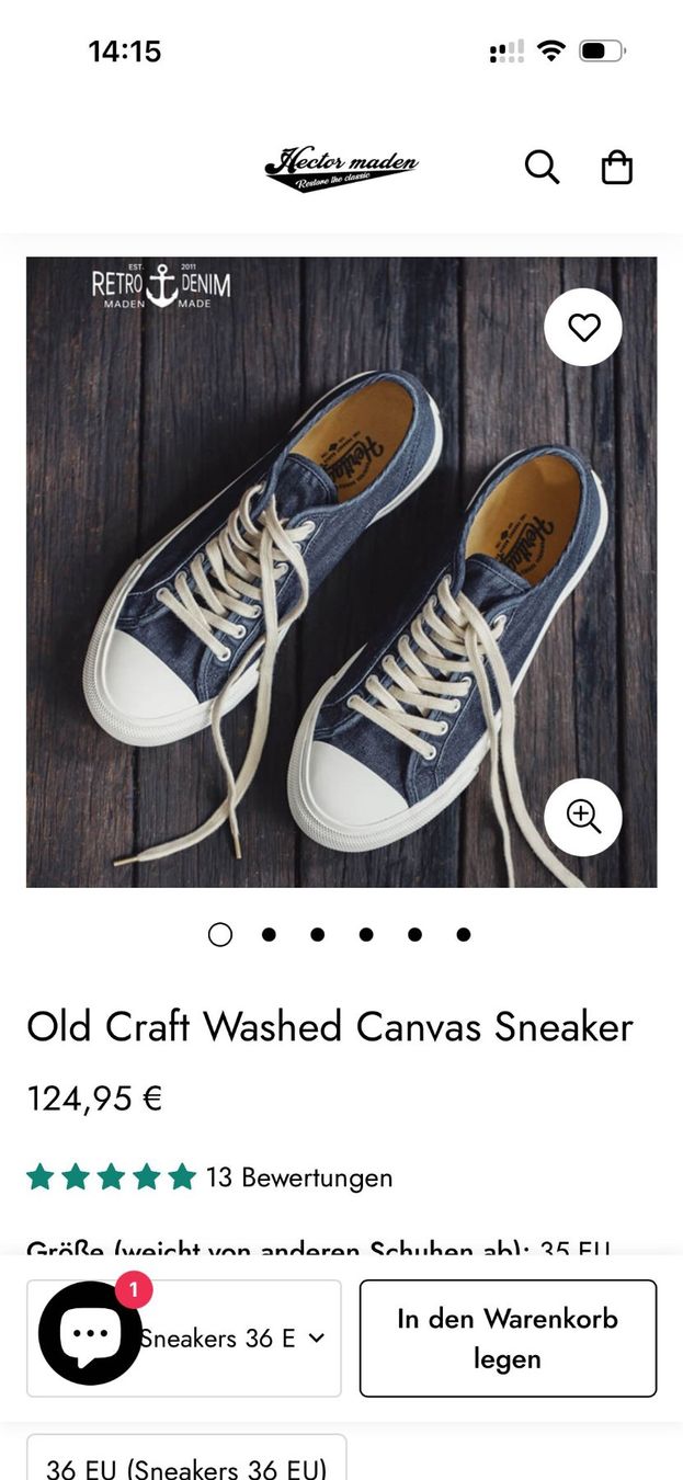 Scarpe da uomo: New: Old Retro Craft Washed Canvas Sneakers, Freizeitschuhe – Nuovo (secondo la descrizione) da Kirchberg SG venduto da E_shop