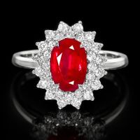 🔥 Burma Rubin „Pigeon Blood“ 🩸| GIA 1.85ct Weissgold 💍
