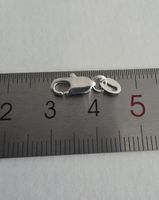 Karabinerverschluss versilbert  Schmuckzubehör 15x4mm. 50Stk