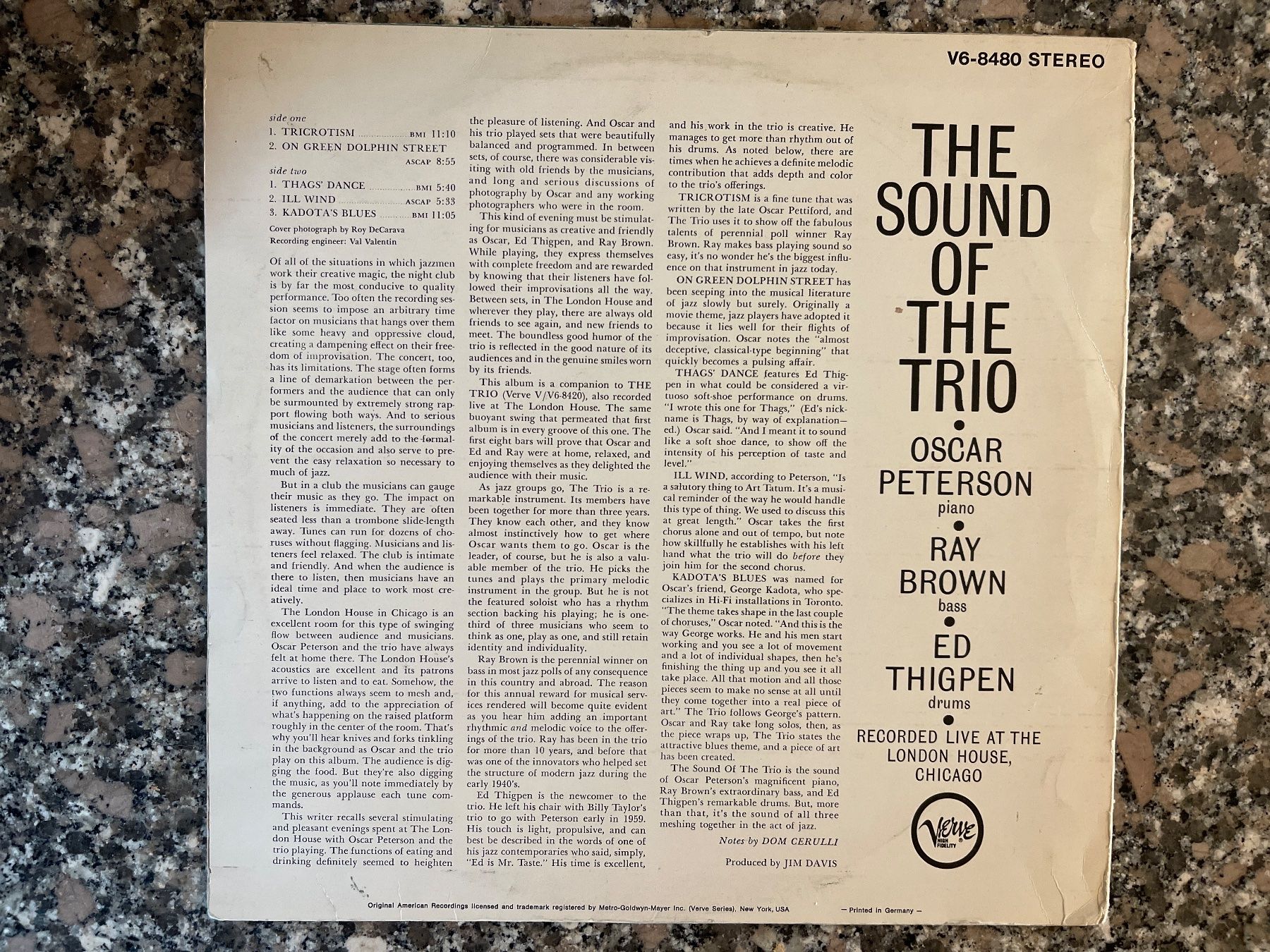 S1661/Oscar Peterson - The Sound Of The Trio (Gebraucht) in Frutigen ...