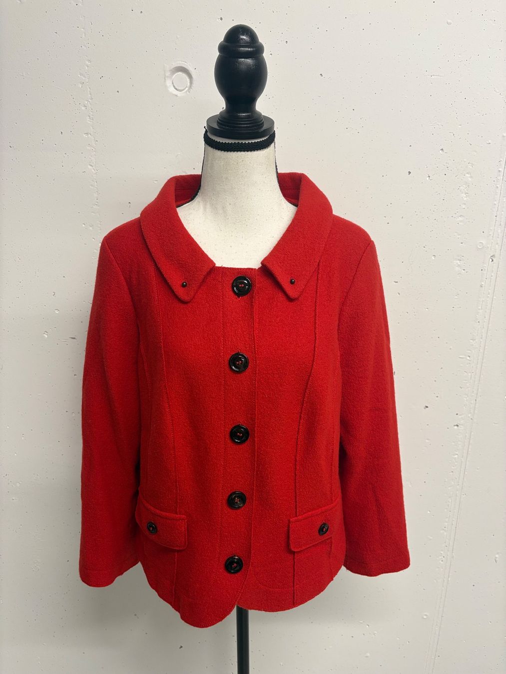 Marc Cain Jacken: Marc Cain Blazer aus Wolle Gr. 44 rot – Neu (gemäss Beschreibung) aus Regensdorf von secondchancefashion