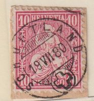 Sitzende Helvetia 10 Rp. V-O SCHÖFTLAND+++