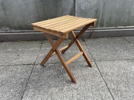 Ancien Tabouret Pliable en Bois