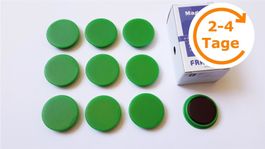 Magnete 10 Stück, 32 mm, grün