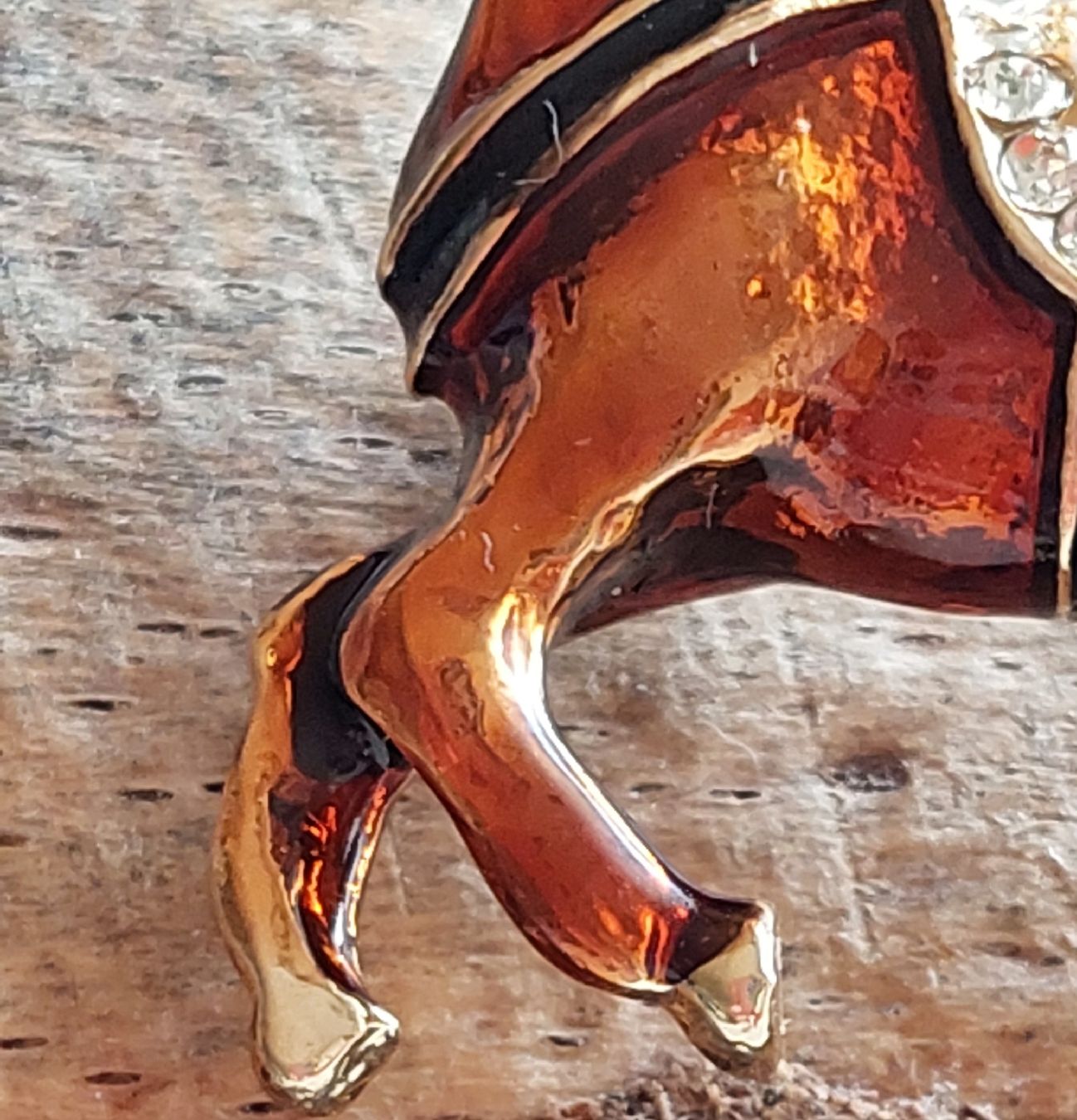 Broschen & Nadeln: Hübsche Brosche Pferd / Ross braun mit Strass-Steinchen – Neu (gemäss Beschreibung) aus Oberwil BL von Hunajakakku 5