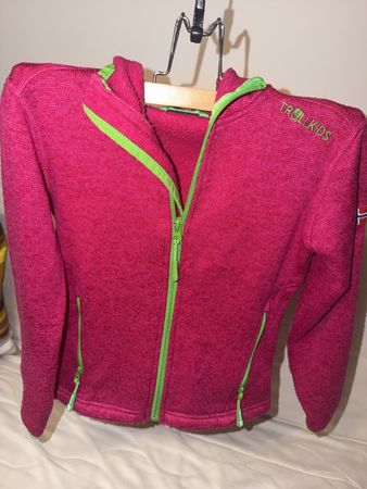 Trollkids Strickfleecejacke pink Grösse 128