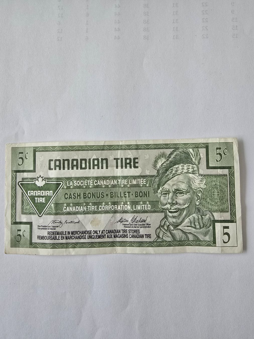Buoni: Canadian Tire 5/C – Usato da Neuenhof venduto da brasvarela