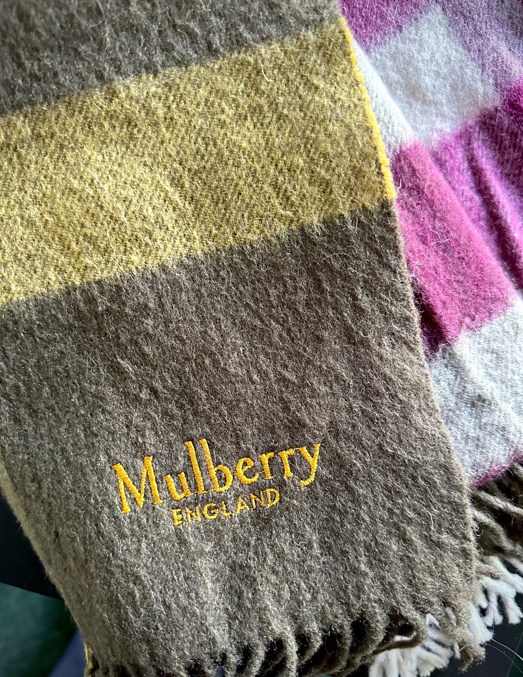 Mulberry Foulard & Sciarpe: MULBERRY CHECKED LAMBSWOOL SCHAL – Usato da Zug venduto da ale_8khf 1