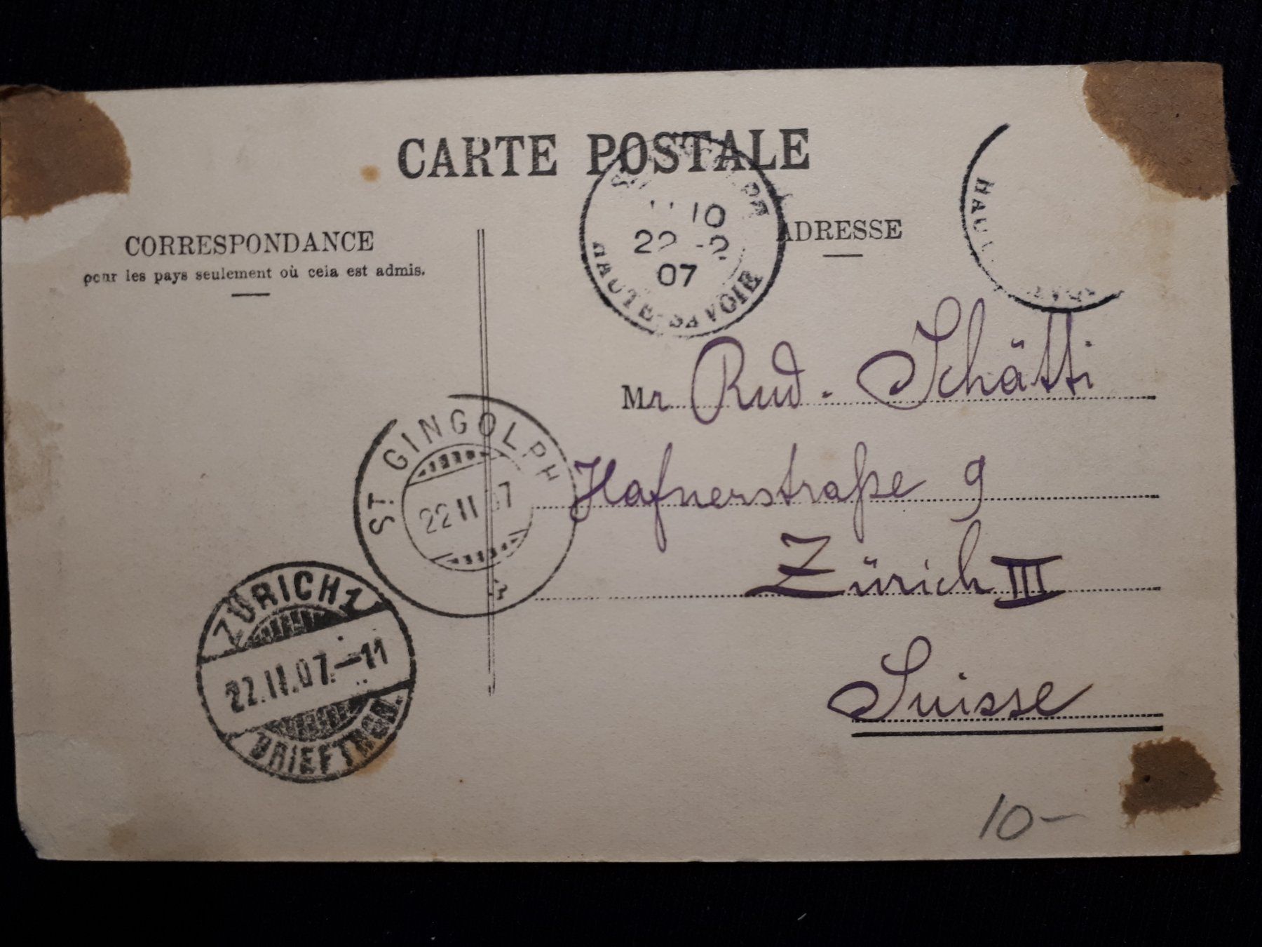 Cartoline postali: ST. GINGOLPH 1907 - AVEC DEFAUTS – Usato da Ponto Valentino venduto da giorgia06 1