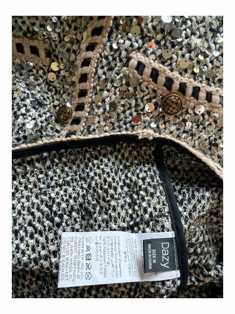 Jacken: Dazy Sequin Tweed Jacket Multicolored Size M – Neu (gemäss Beschreibung) aus Brunnen von Sandy_closet1 5