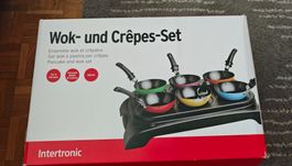 Intertronic Wok- und Crêpes-Set für 6 Personen