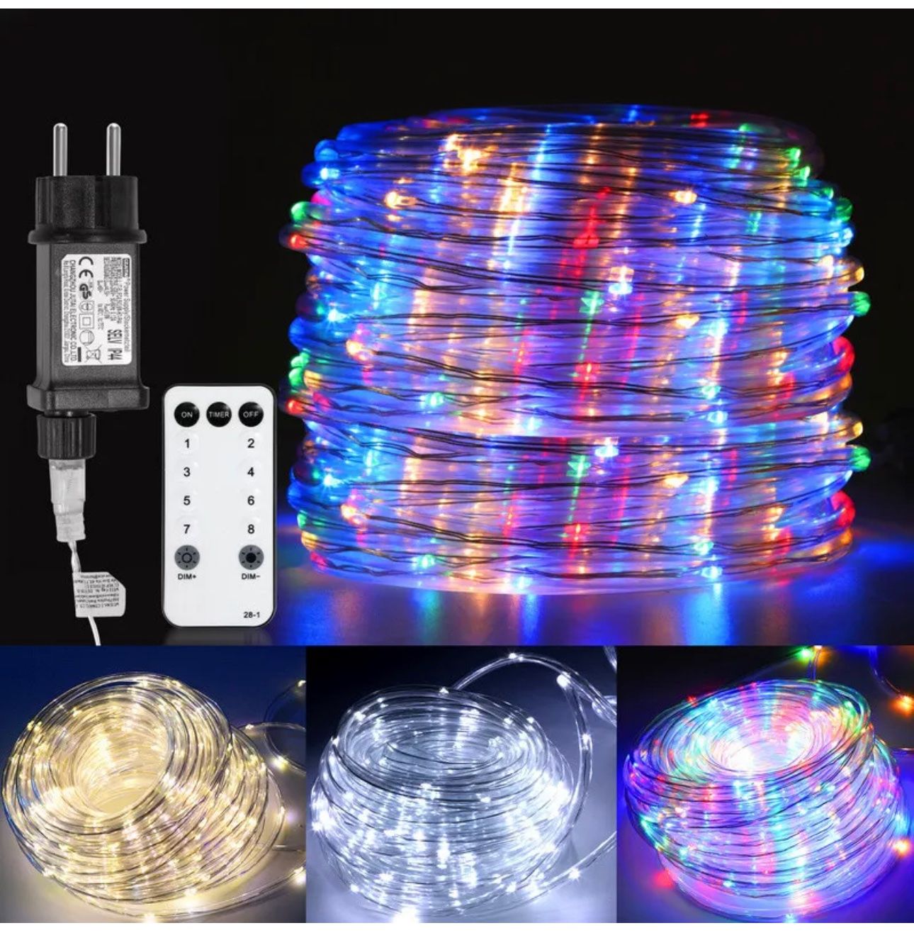Lichterketten & Leisten: + LED Lichtschlauch Lichterkette 20 M bunt – Neu und originalverpackt aus Amriswil von JaJa-Express 1