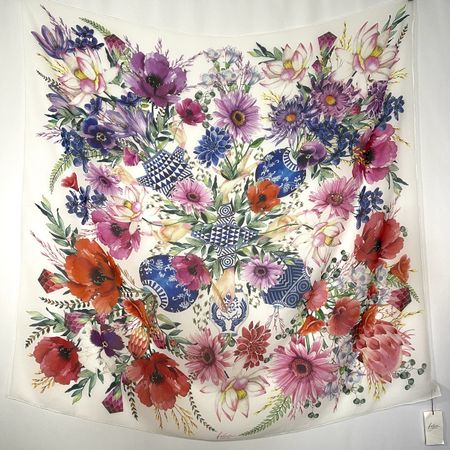 FABRIC FRONTLINE New Large Handpainted Silk Scarf