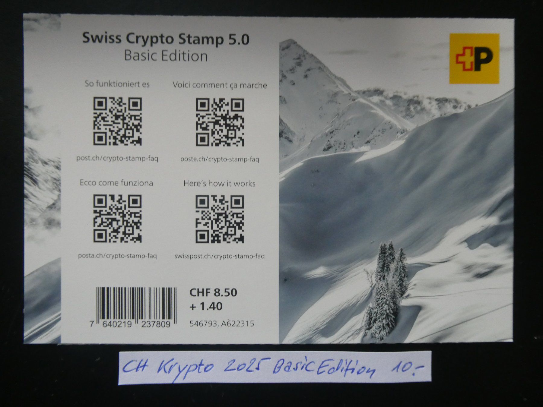 Alle Briefmarken: CH Krypto Stamp 2025 Basic Edition – Gebraucht aus Lausen von Herbamare01