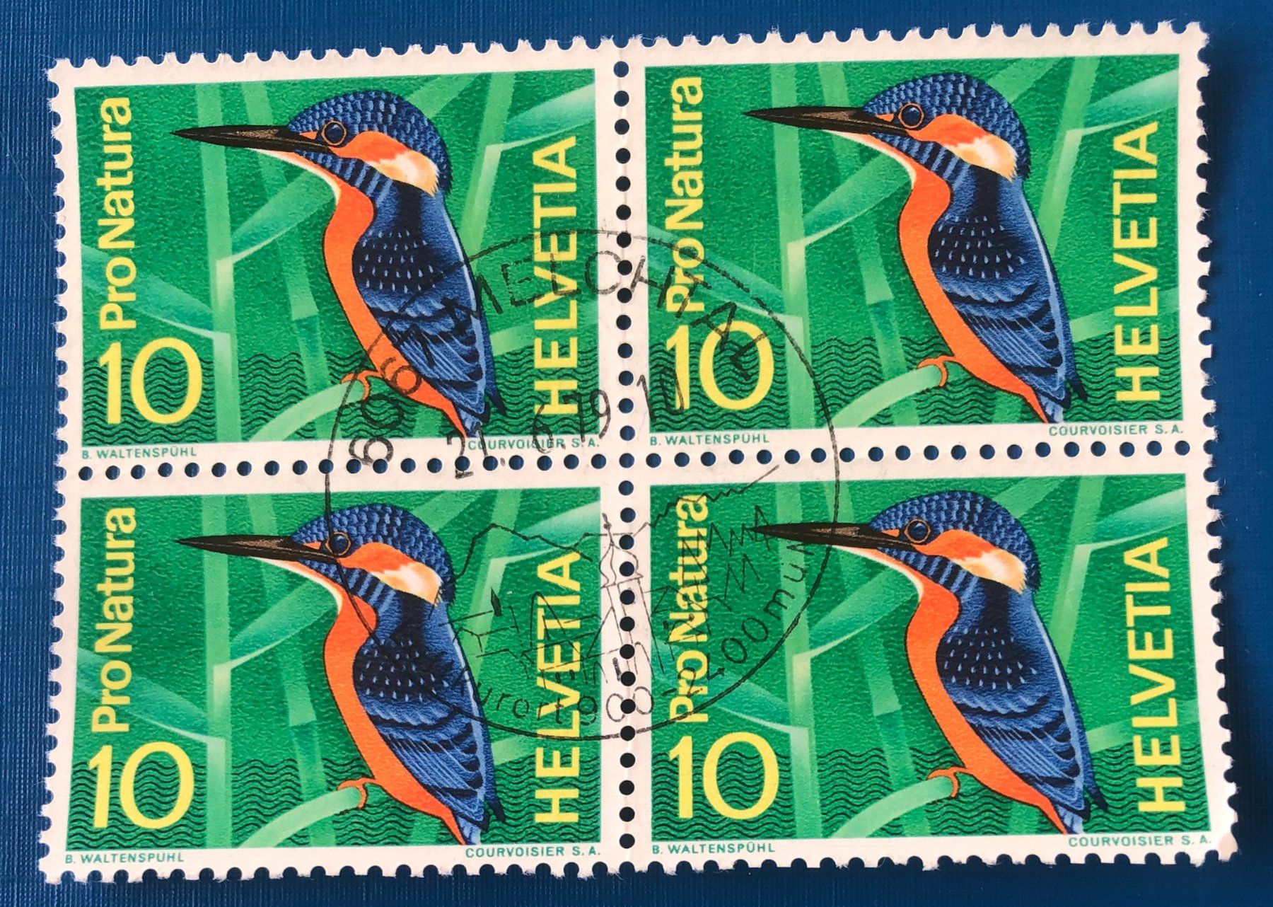 Alle Briefmarken: 4 er Block Nr.439 mit Vollstempel Melchtal – Gebraucht aus Aarau von Billa007