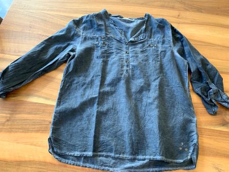 NILE Traum Bluse mit Seide anthrazit Gr. S wie neu