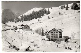 Ansichtskarte Stoos, Hotel Alpstubli   (mit Skirennen !!)