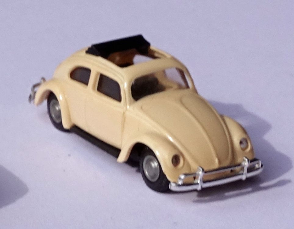 Miniature Volkswagen Coccinelle Prameta – Brezelkäfer – Métal Brut (Allemagne)