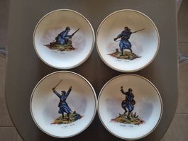 10 assiette ancienne, soldats 1914-1918, B & C France, RARE