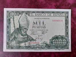 Spanien Mil Pesetas, 1965