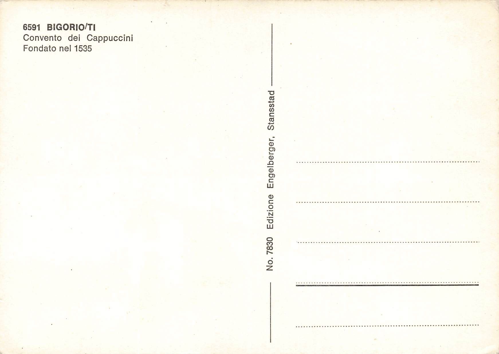 Ansichtskarten: Bigorio convento cappuccini – Gebraucht aus Biasca von Blenio71 1
