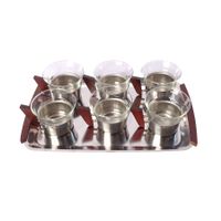 Mid Century Kaffee-Set mit Tablett & 6 Tassen