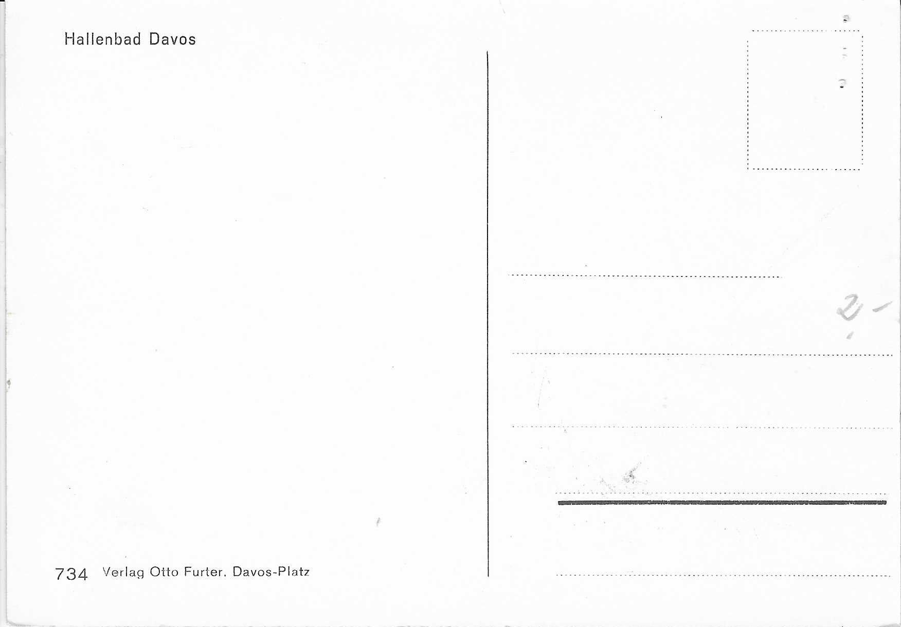 Cartoline postali: Hallenbad Davos GR – Nuovo (secondo la descrizione) da Rothrist venduto da Stranglehold 1