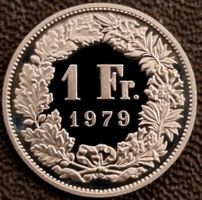 1 Franken 1979 pp / aus Münzsatz / in einer Münzkapsel