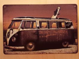 VW Bulli Blechschild