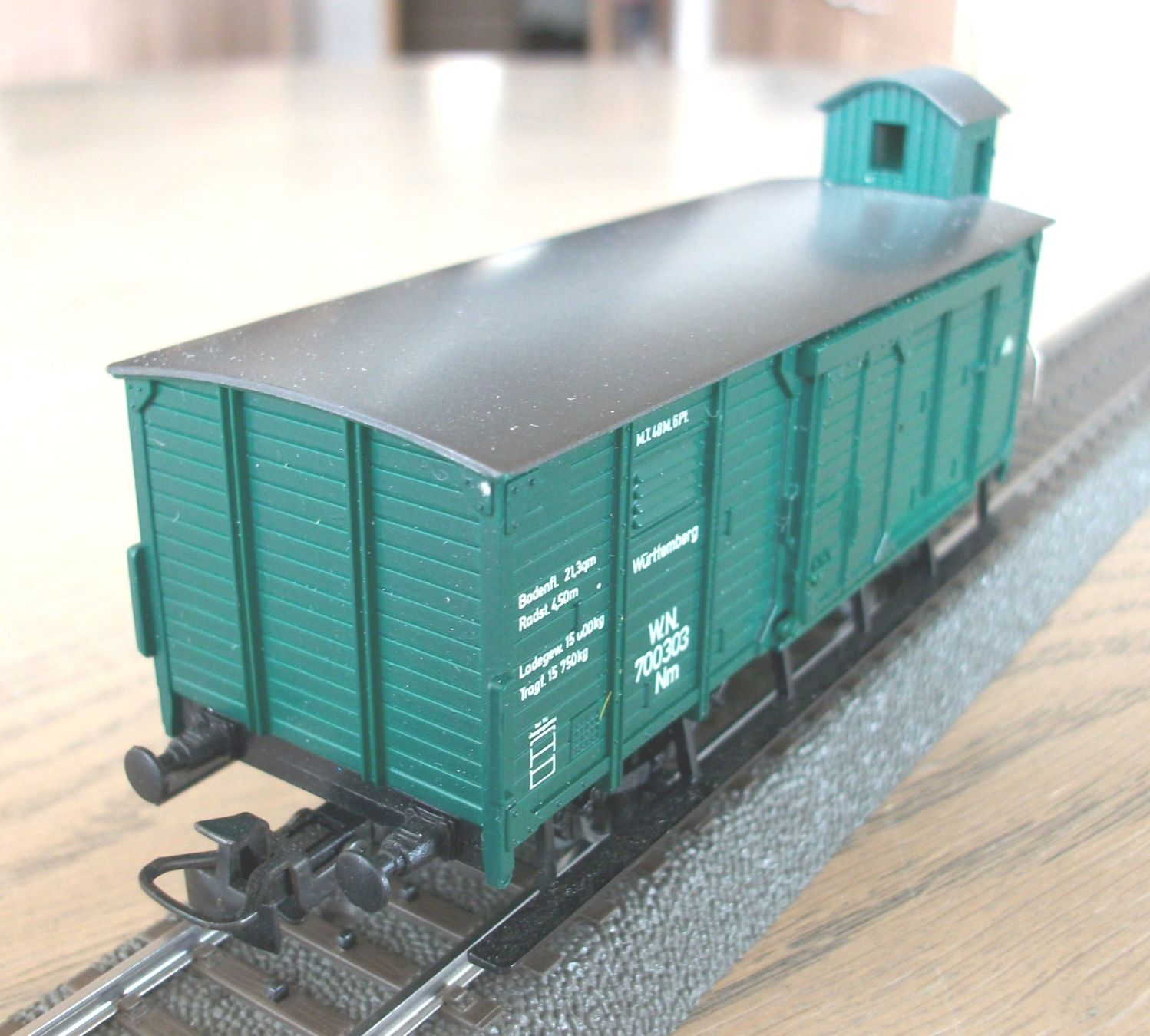 Märklin Modellini di ferrovie: Flachdach-Güterwagen; fabrikneu & OVP – Nuovo e nell'imballaggio originale da St. Moritz venduto da Manu7500 3