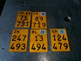 Nummerschild  Mofa / Töffli  - Sammler -Deko -Tauschen
