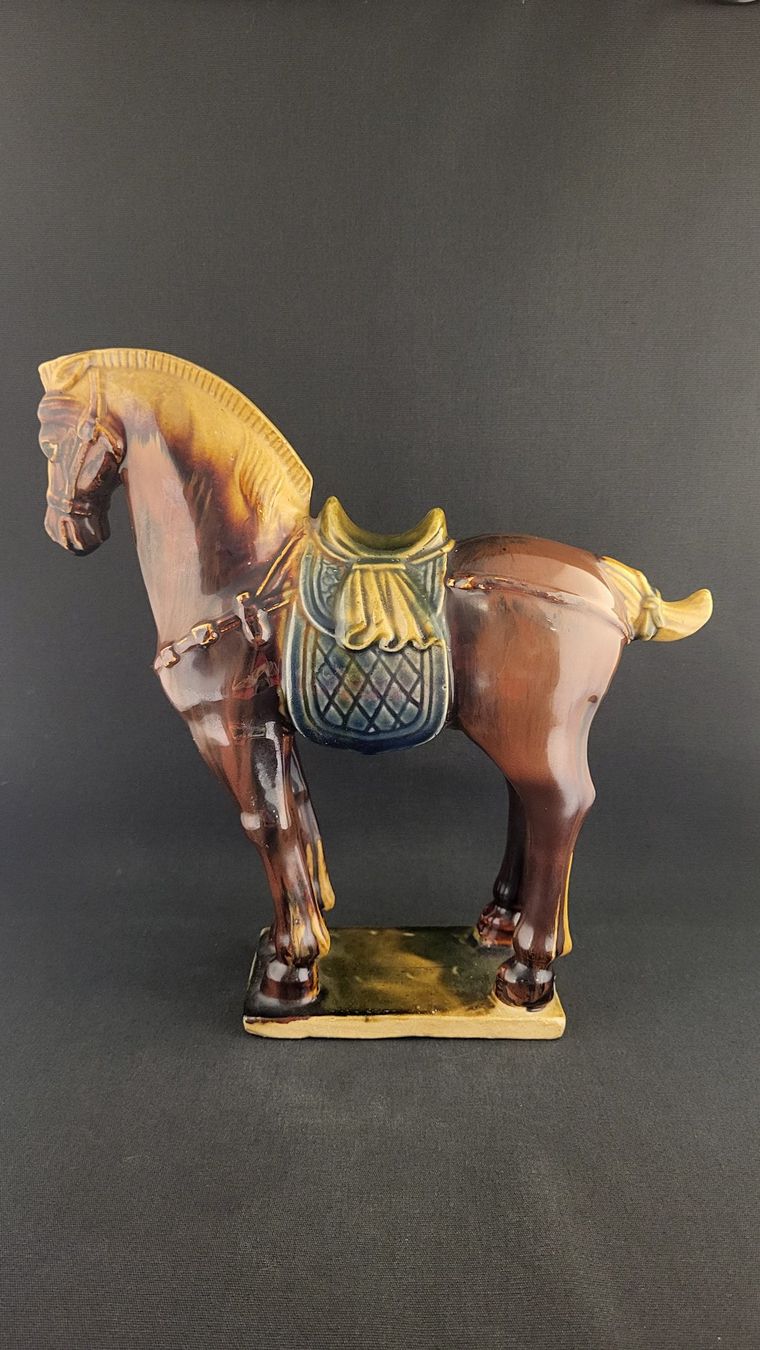Statuette: Keramik Tang-Pferdefigur China – Usato da Basel venduto da spinne02 3