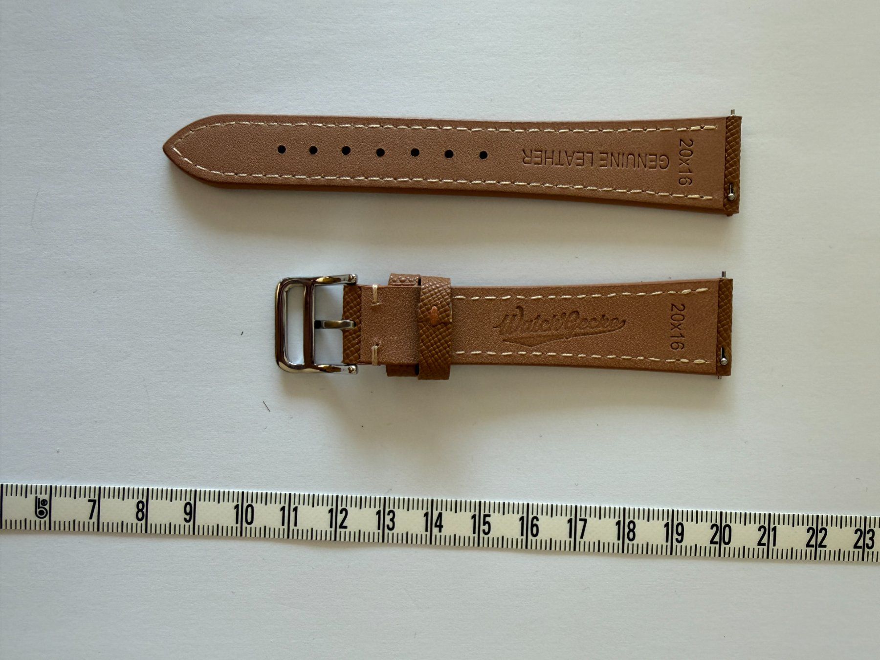 Bracciali & Braccialetti: New 20mm light brown leather watch strap – Usato da Genève venduto da gau_6t8p 2