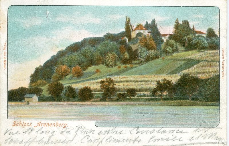 Cartoline postali: Konstanz - Schloss Arenberg Litho + 1901 – Usato da Emmenbrücke venduto da teestube