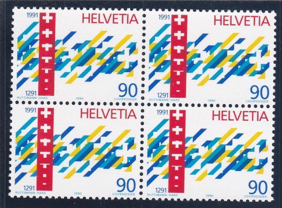 Tutti i francobolli: Postfrisch 4er Block Werbemarken 1990 – Nuovo (secondo la descrizione) da Schliern b. Köniz venduto da joni20 1