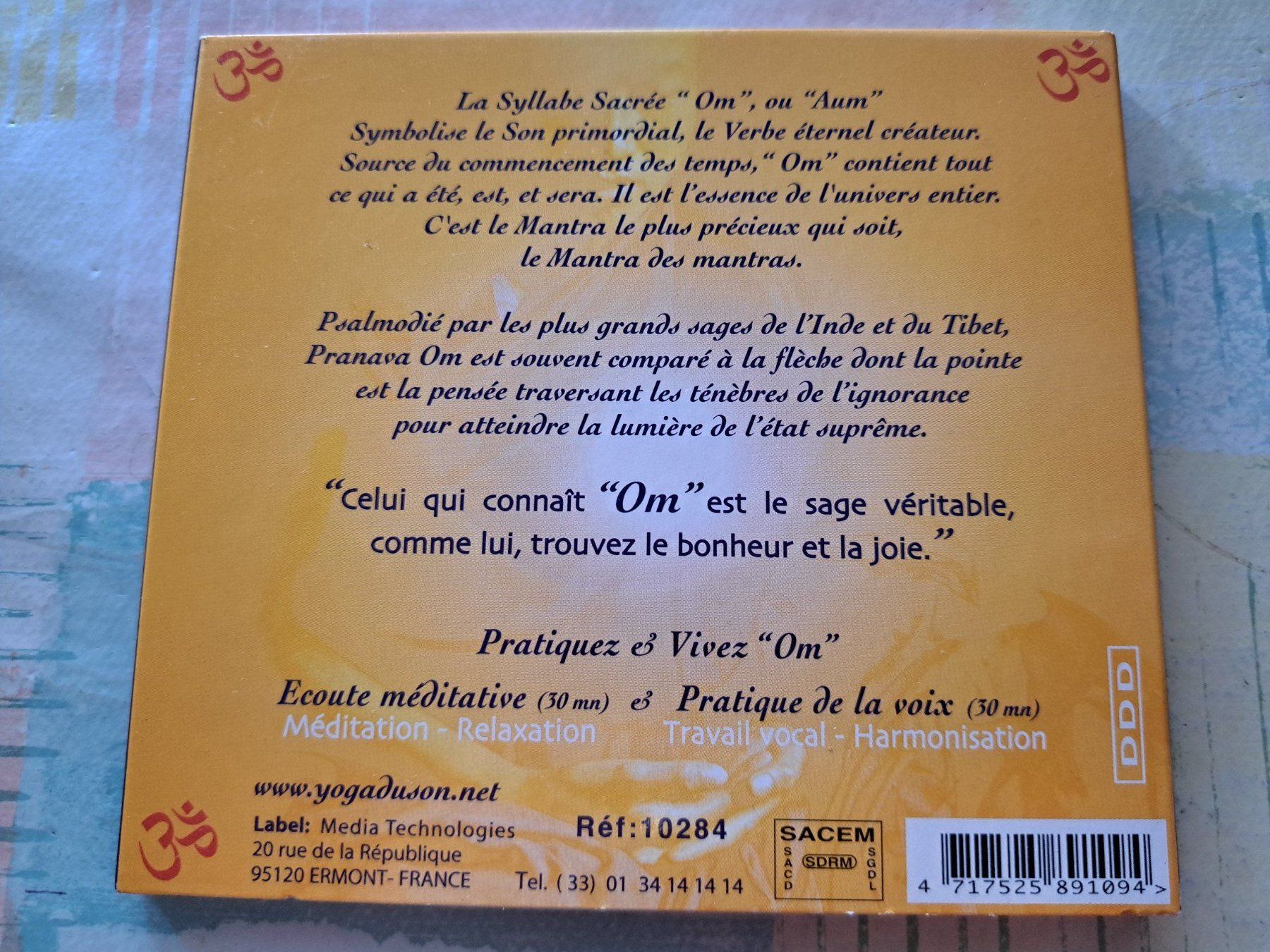 CD: Cd Le mantra de Manras OM  – Usato da Pully venduto da bro_n52j 1