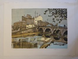 Rolf Gfeller Orig.Farblitografie handsig.  Nr. 76x57cm