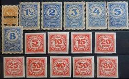 Österreich Porto ex. Kat. 84y-102 * 1920/21