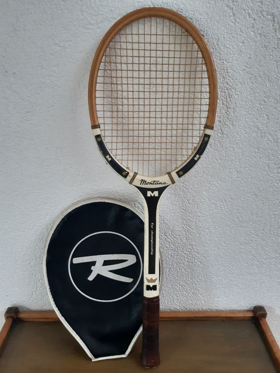 Collection de six raquettes de tennis vintage - Bois