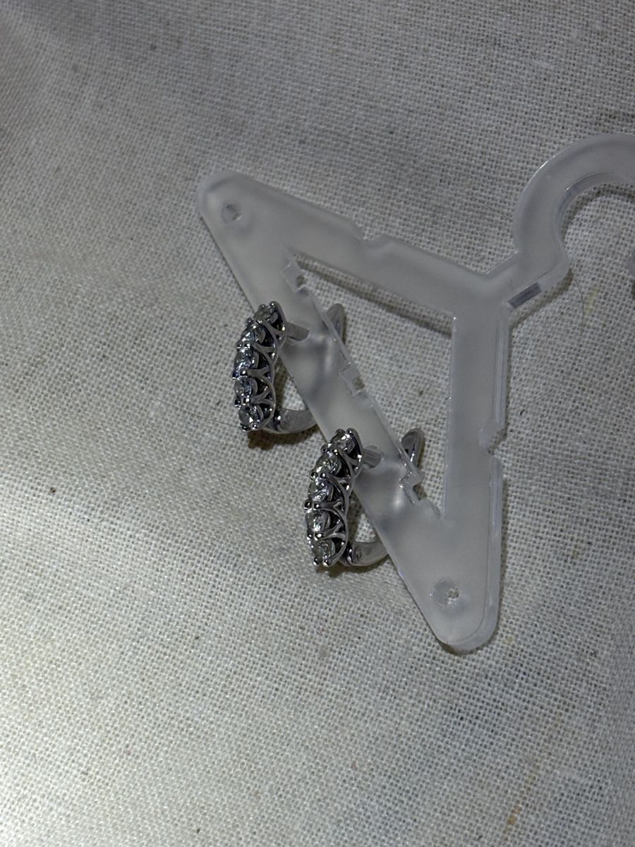 Boucles d'oreille: 14k White Gold Earrings with Diamonds  – D'occasion à Nyon par My_wardrobe 6