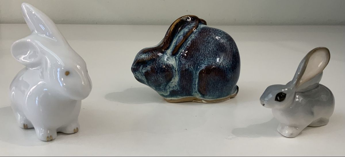 Statuette: Lot de trois lapins en céramique – Usato da rolle venduto da Tontonjulot