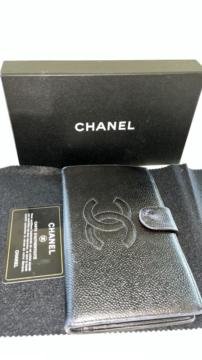 Chanel Portemonnaie: Authentic CHANEL Caviar Skin Leather CC Logo Long Wallet – Gebraucht aus Glattpark(Opfikon) von Sbitizi 2