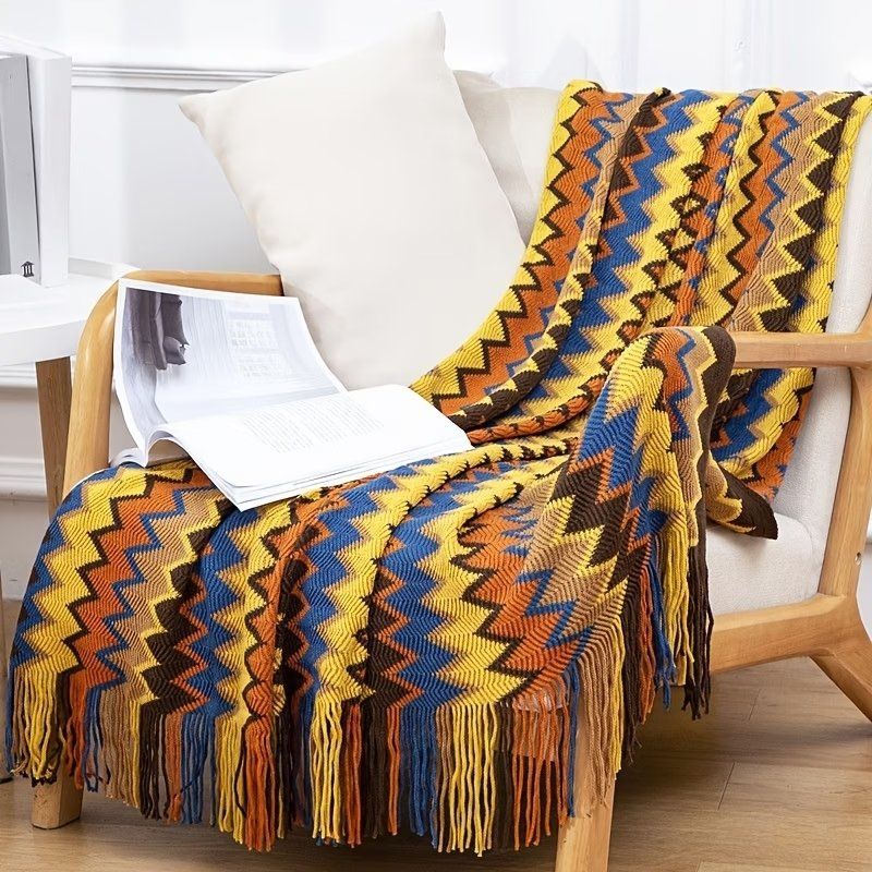 Coperte: Boho Strickdecke neu 🤎 kuschelig – Nuovo e nell'imballaggio originale da Bern venduto da Miraitrading