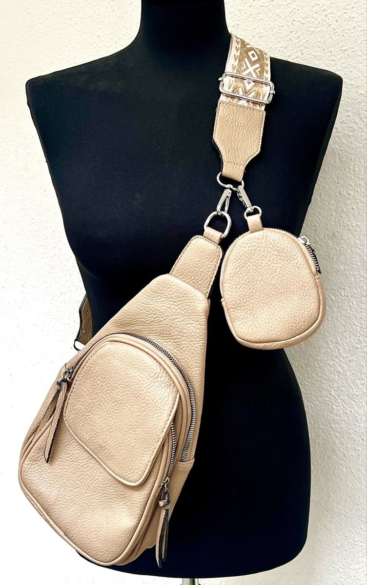 Taschen für Damen: Beige Umhängetasche Leder – Neu (gemäss Beschreibung) aus Zürich von rsa_dv8r
